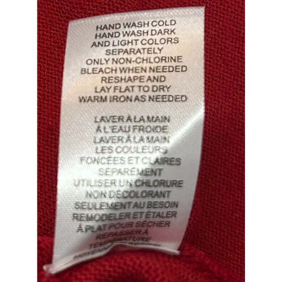 Tahari Sweater Womens 1X Red Rib Band Pullover Long Sleeve Rayon Blend NWT - Picture 11 of 13